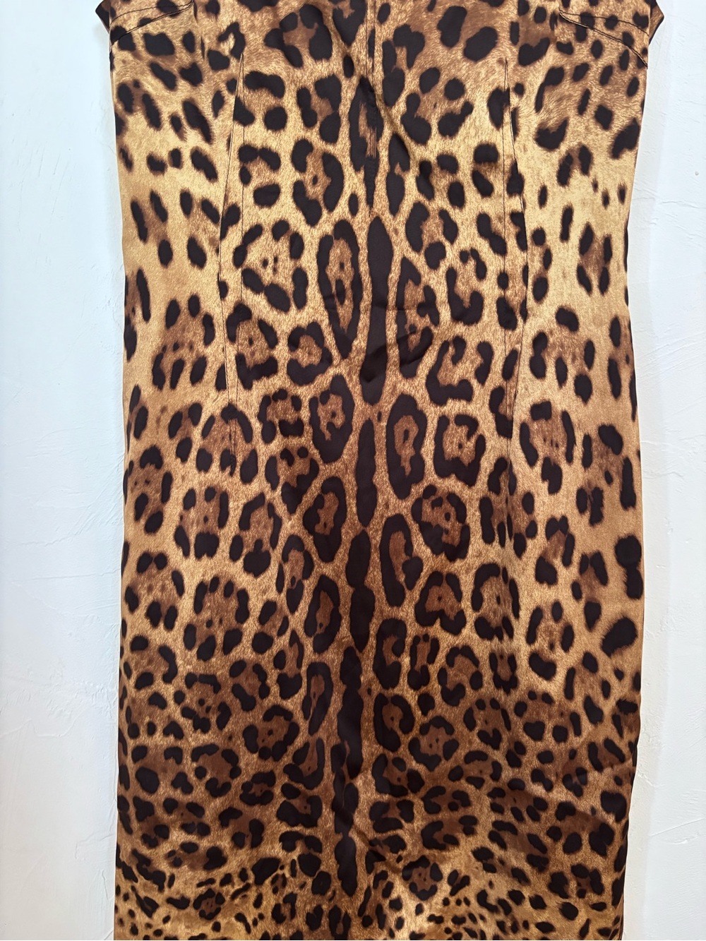 Dolce & Gabbana Y2K Leopard Print Silk Sheath Dress Sz 44/US 8 Like New - Picture 3 of 7